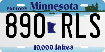 MN license plate 890RLS