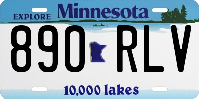 MN license plate 890RLV