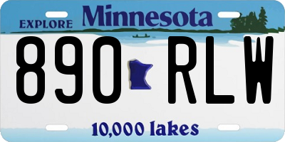 MN license plate 890RLW