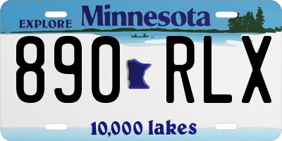 MN license plate 890RLX