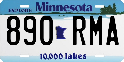 MN license plate 890RMA