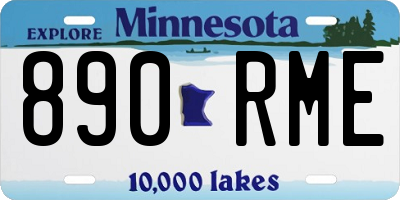 MN license plate 890RME