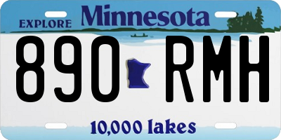 MN license plate 890RMH