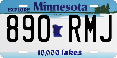 MN license plate 890RMJ