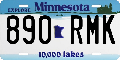 MN license plate 890RMK