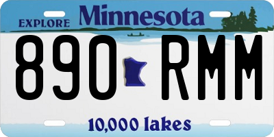 MN license plate 890RMM