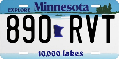 MN license plate 890RVT