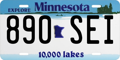 MN license plate 890SEI