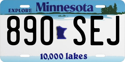 MN license plate 890SEJ