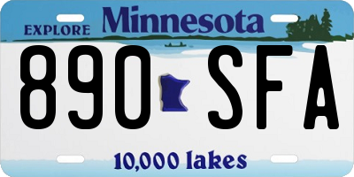 MN license plate 890SFA