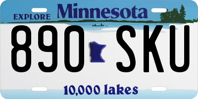 MN license plate 890SKU
