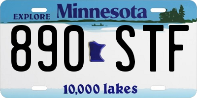 MN license plate 890STF