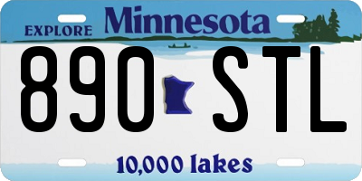 MN license plate 890STL