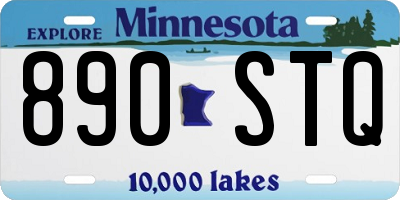 MN license plate 890STQ