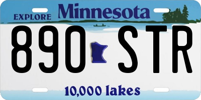 MN license plate 890STR
