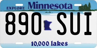 MN license plate 890SUI
