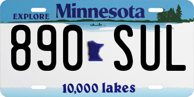 MN license plate 890SUL