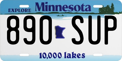 MN license plate 890SUP