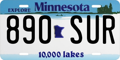 MN license plate 890SUR