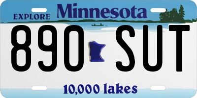MN license plate 890SUT