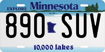 MN license plate 890SUV