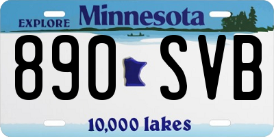 MN license plate 890SVB