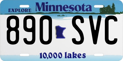 MN license plate 890SVC