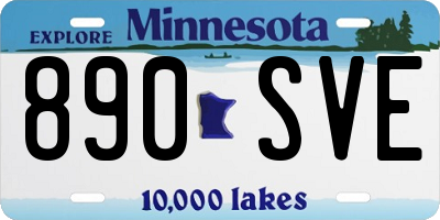 MN license plate 890SVE