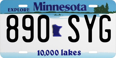 MN license plate 890SYG