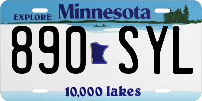 MN license plate 890SYL