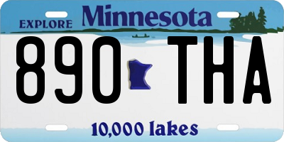 MN license plate 890THA