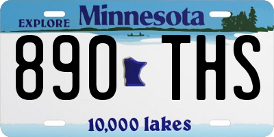 MN license plate 890THS