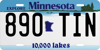 MN license plate 890TIN