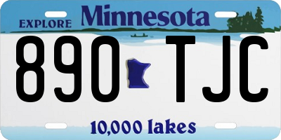 MN license plate 890TJC