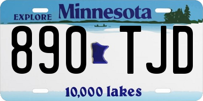 MN license plate 890TJD