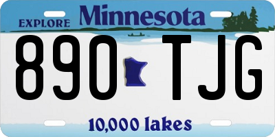MN license plate 890TJG