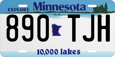 MN license plate 890TJH
