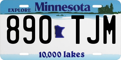 MN license plate 890TJM