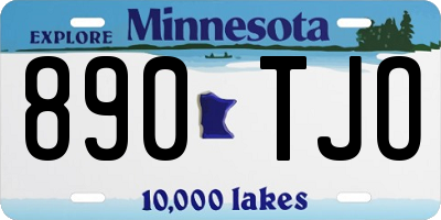 MN license plate 890TJO