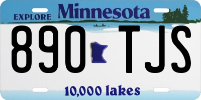MN license plate 890TJS
