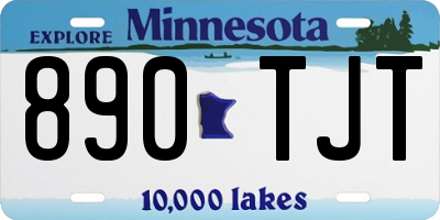 MN license plate 890TJT