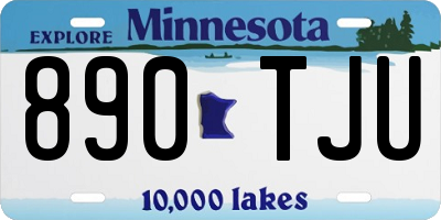 MN license plate 890TJU