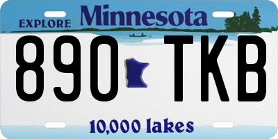 MN license plate 890TKB