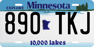MN license plate 890TKJ