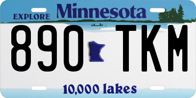 MN license plate 890TKM