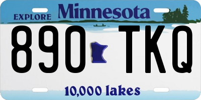 MN license plate 890TKQ