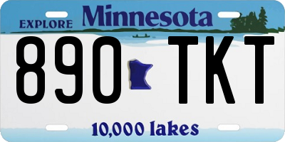 MN license plate 890TKT