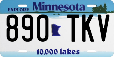 MN license plate 890TKV