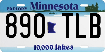 MN license plate 890TLB