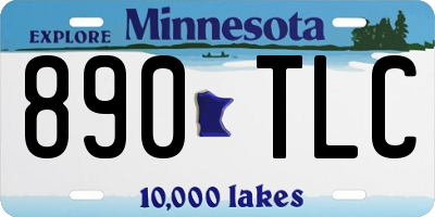 MN license plate 890TLC